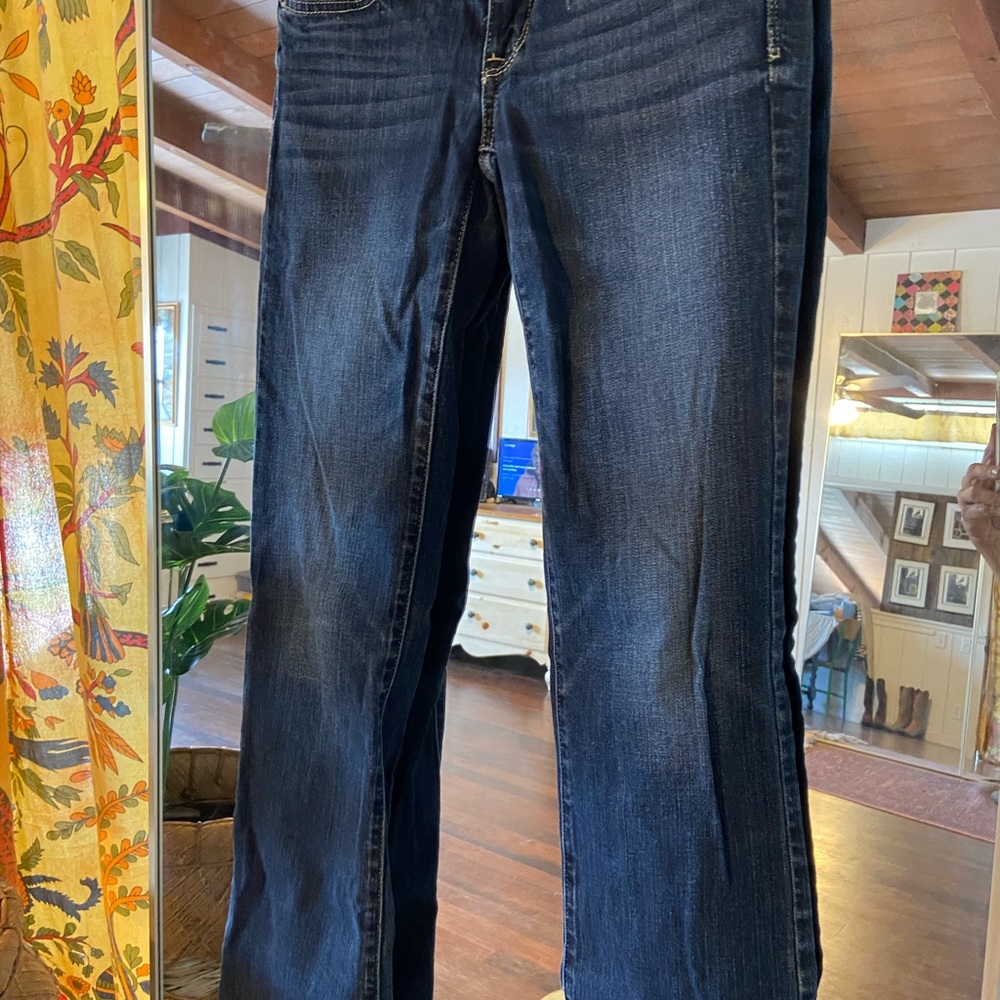 American Eagle Outfitters Dark Blue Straight Leg Jeans